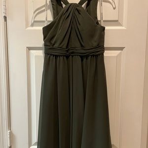 David’s Bridal Short Green Bridesmaid Dress